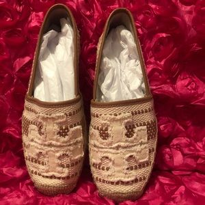 TORY BURCH Shaw Espadrille Light Natural Royal Tan